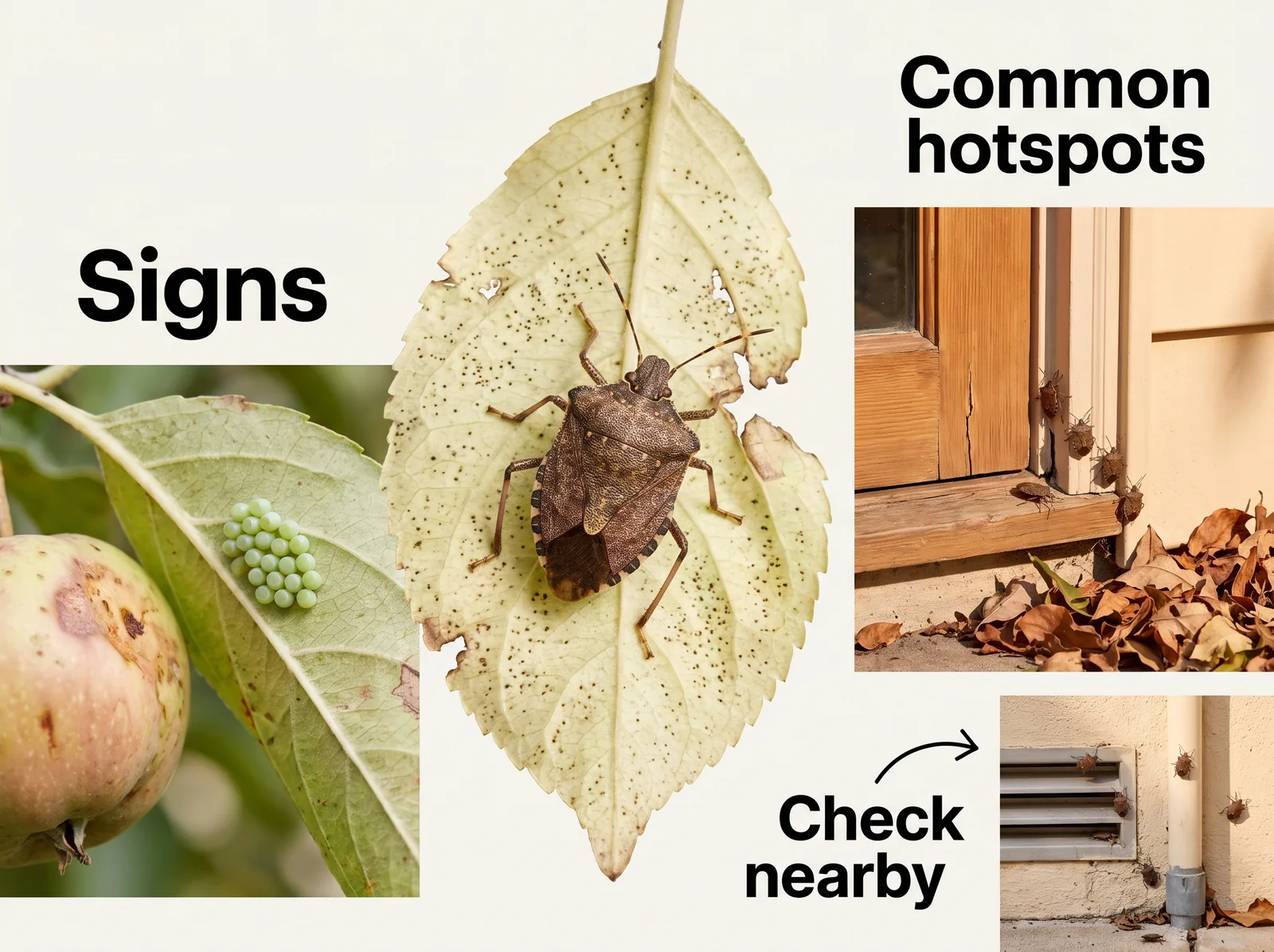 Brown Stink Bug — signs and common hotspots